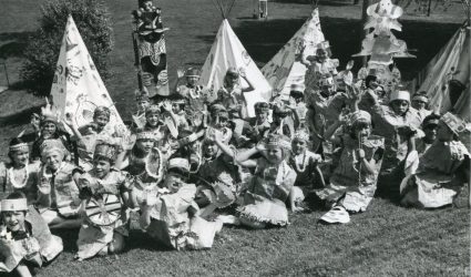 Children dressed as Indians
