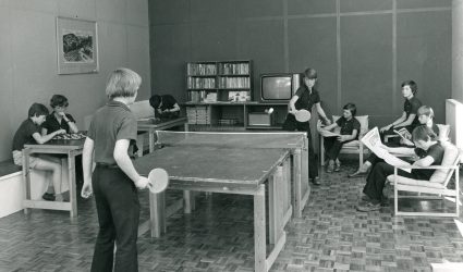 Playing Table Tennis in Lodge Boarding House